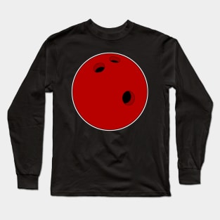 Bowling Ball Sticker Style Design Long Sleeve T-Shirt